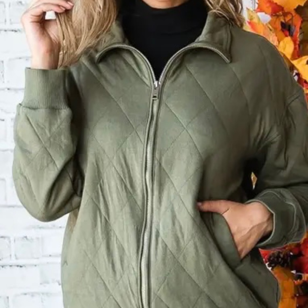 Heimish Olive full zip Jacket